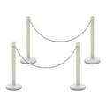 White Ceremonial Stanchions Plastic (Qty 4)